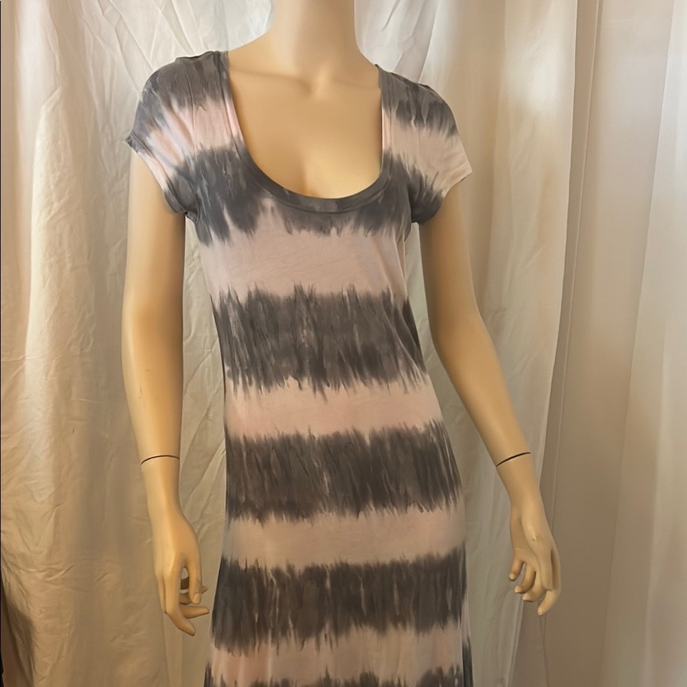 C&C California Pink and Gray Dolman Sleeve Maxi Dress